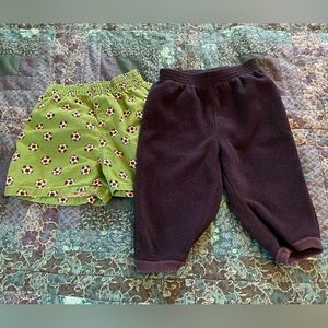 Gap Baby Bottom Bundle Soccer Boxers and Polar Fleece 12-18 Months